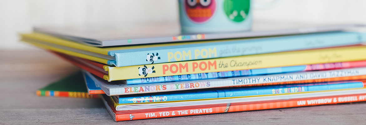 stack of children's books