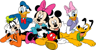 Mickey and Minnie Mouse, Donald and Daisy Duck, Goofy and Pluto.