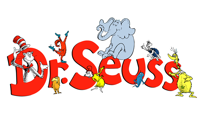 Dr Seuss logo with characters 