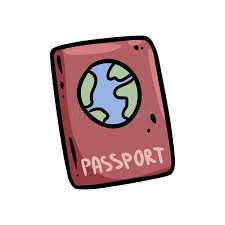 Passport with globe on front