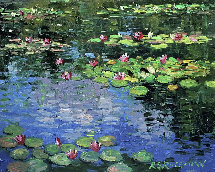 Painting of lily pond by Claude Monet
