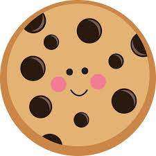 Smiling chocolate chip cookie