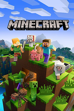 Minecraft logo and characters