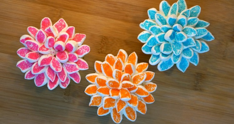 marshmallow flower cupcakes