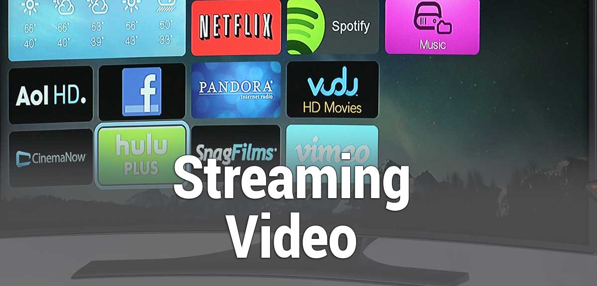 collage of different video streaming services