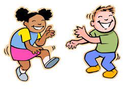 Two children dancing