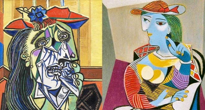Weeping Woman and Seated Woman by Picasso portraits