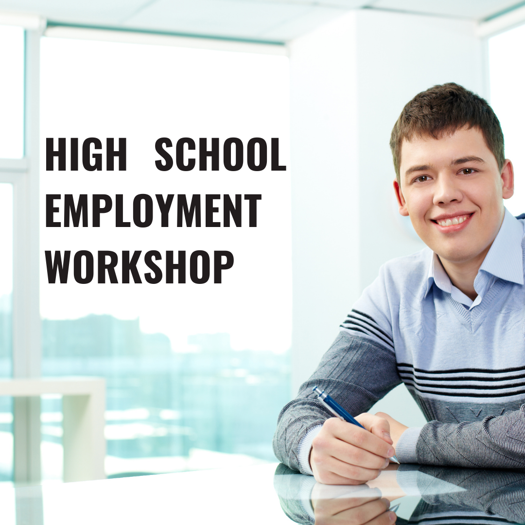 image of teen boy sitting for employment workshop