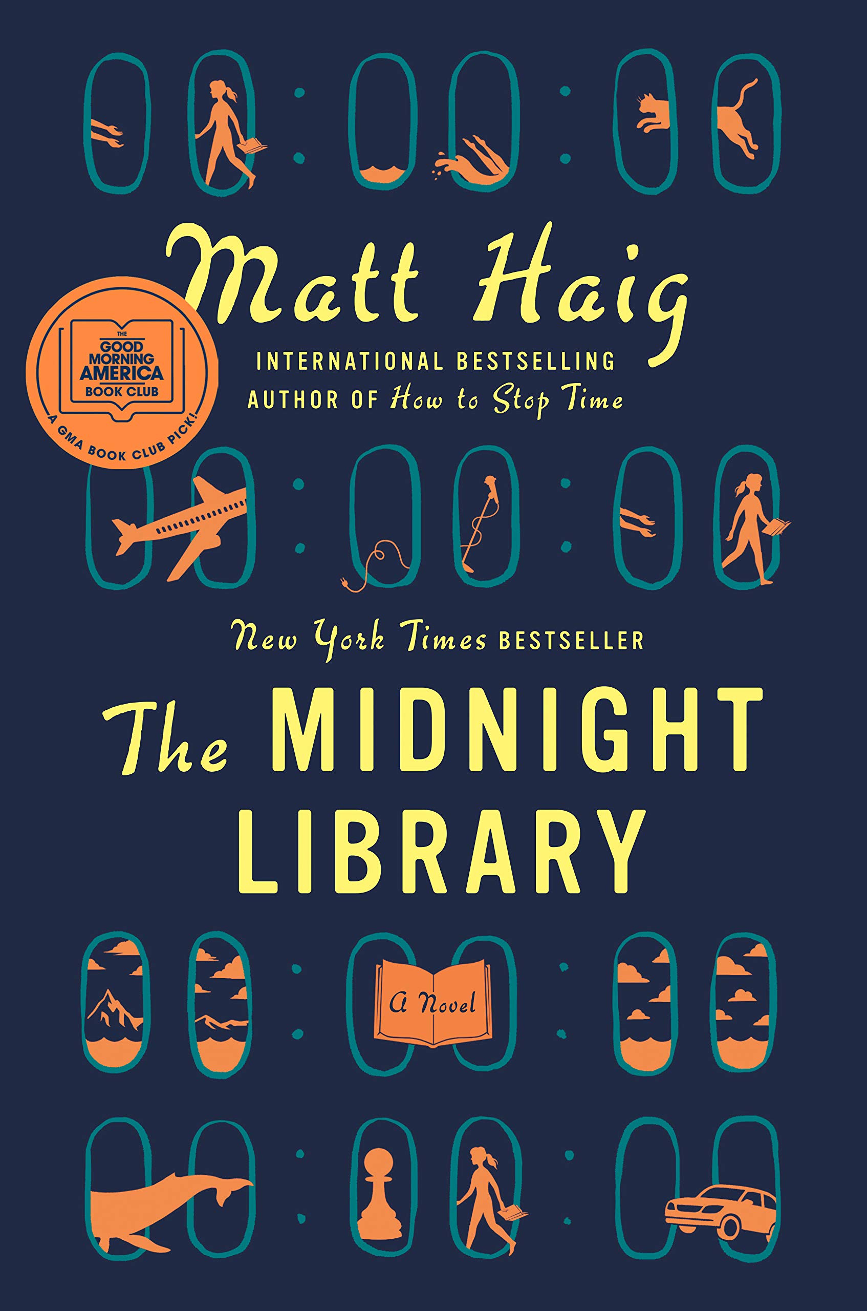 Book Jacket of THE MIDNIGHT LIBRARY by Matt Haig