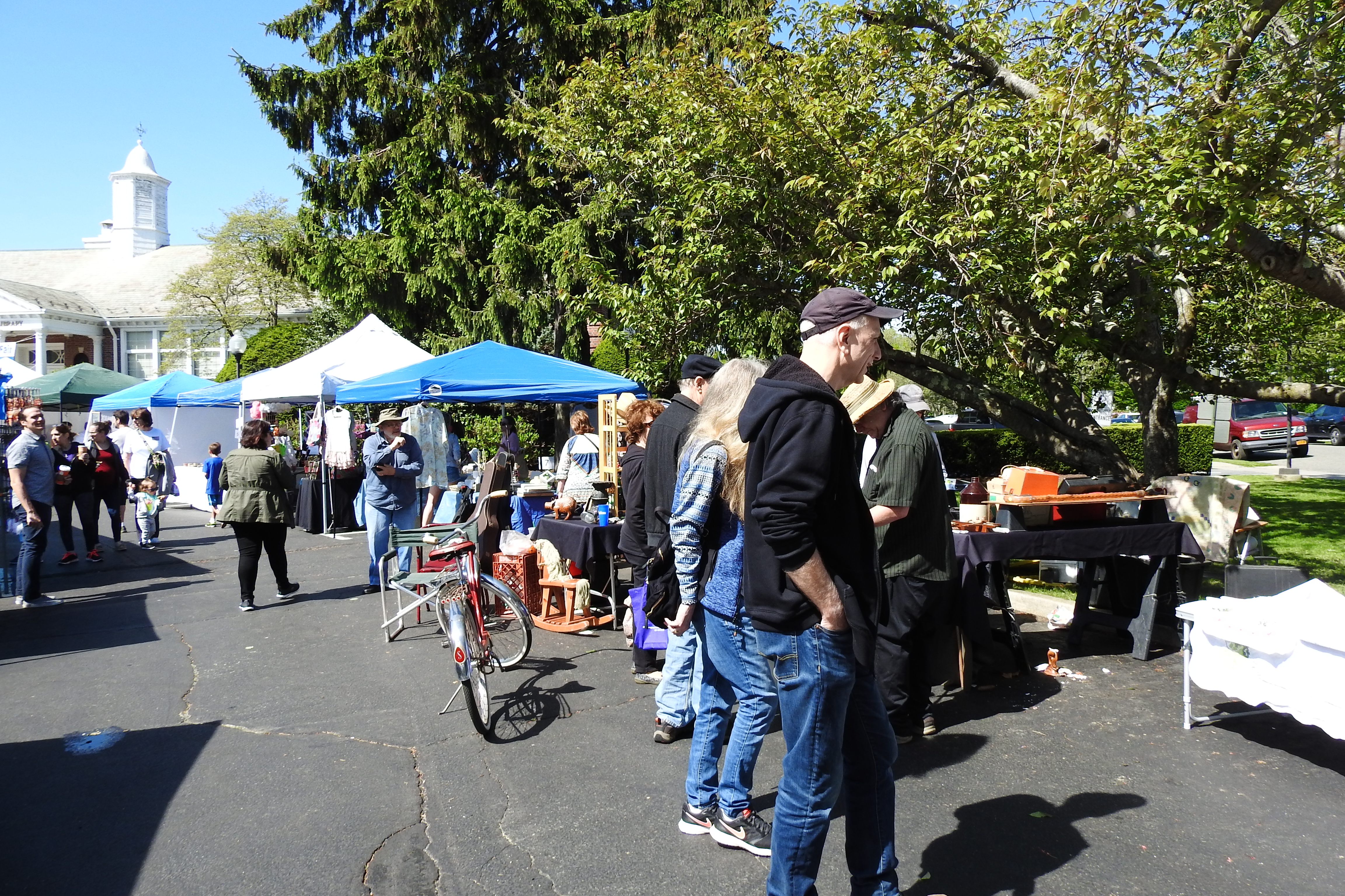 vendors and shoppers at the craft fair