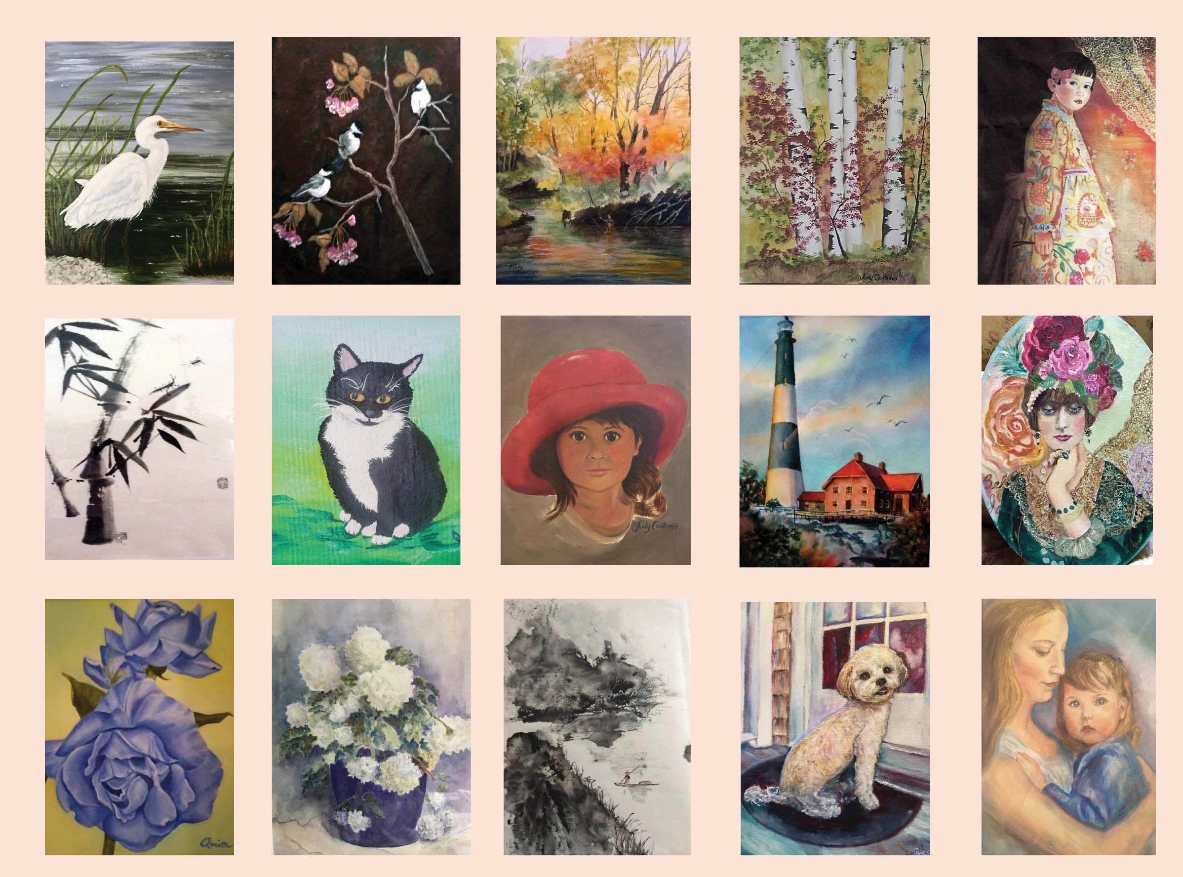 Sample art collage from participating artists
