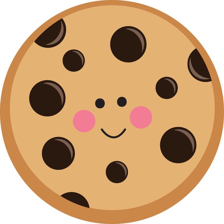 chocolate chip cookie with smiley face