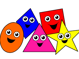 colorful shapes with eyes