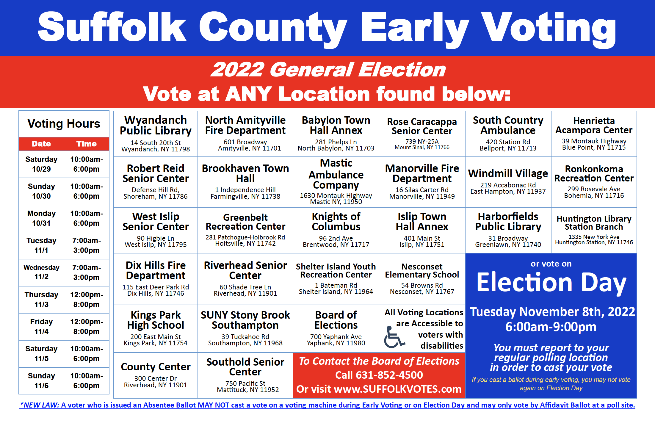 early voting location flyer