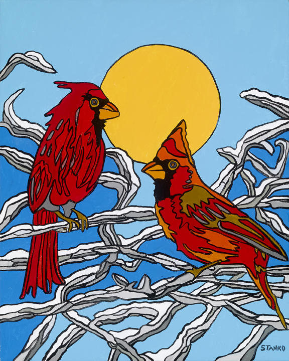 Two Cardinals by Mike Stanko