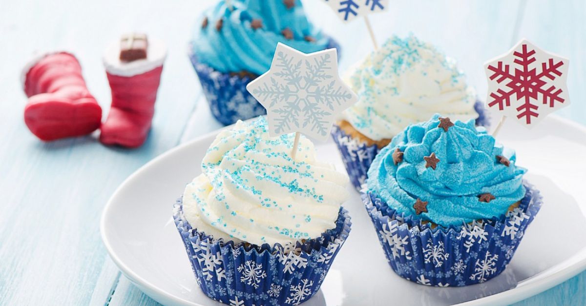 winter themed cupcakes