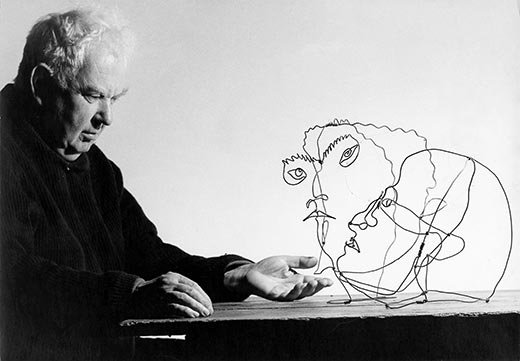 Alexander Calder and wire sculpture