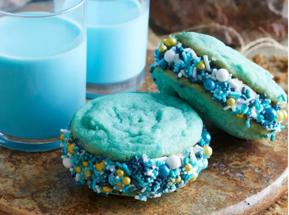 image of blue ice cream sandwich cookies
