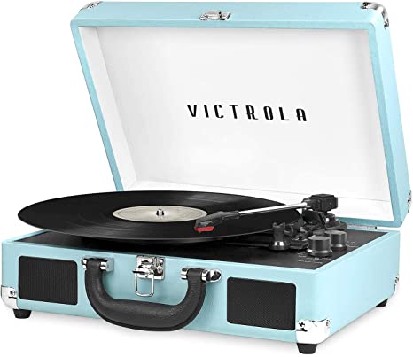 Image for "Victrola Vintage 3-Speed Bluetooth Portable Suitcase Record Player with Built-in Speakers"