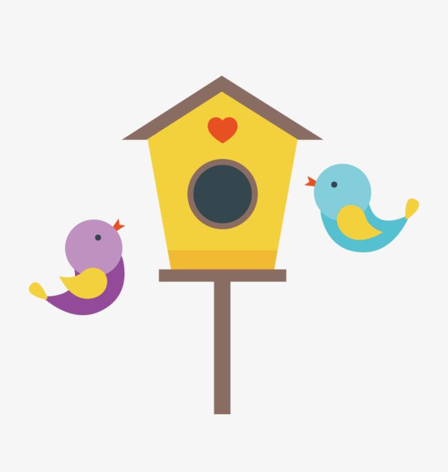 bird house with two birds
