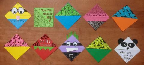 Examples of corner bookmarks