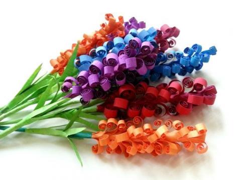Colorful paper flowers