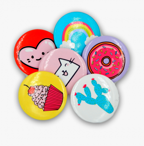 Pin buttons
