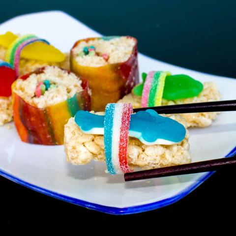 image of candy sushi
