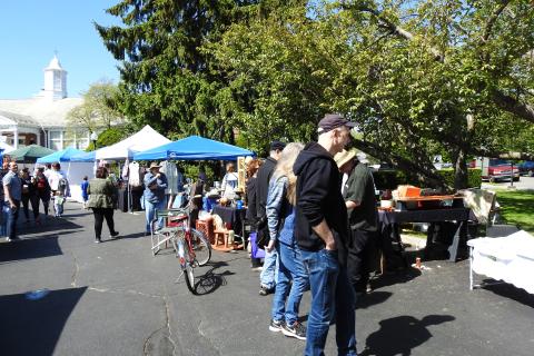 vendors and shoppers at the craft fair