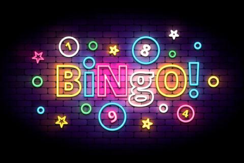 the name bingo in bright colors