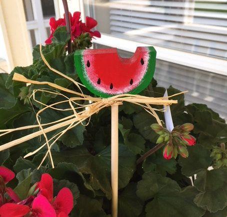 watermelon garden stake sign