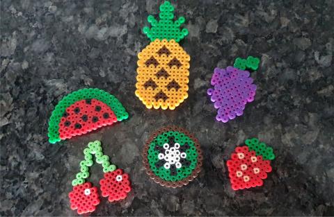perler bead fruit images
