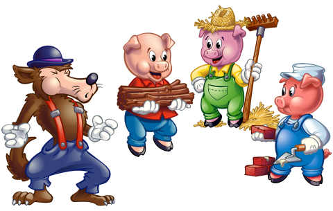 Three Little Pigs and Big Bad Wolf
