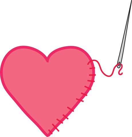 sewing heart