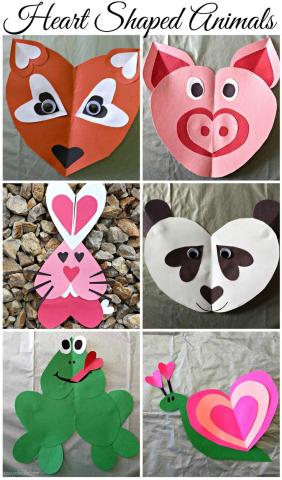 heart shaped animals