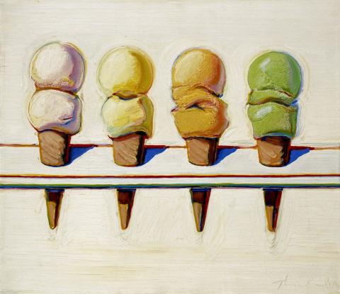 painting of ice cream cones
