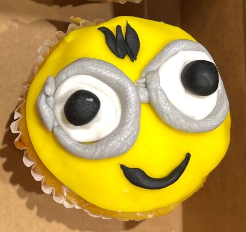 minion decorated cupcake