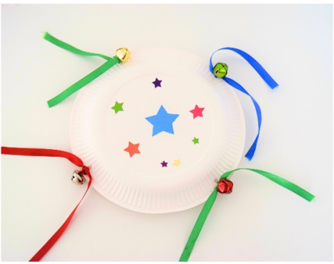paper plate tambourine