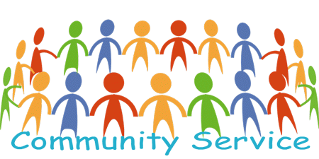 community service sign