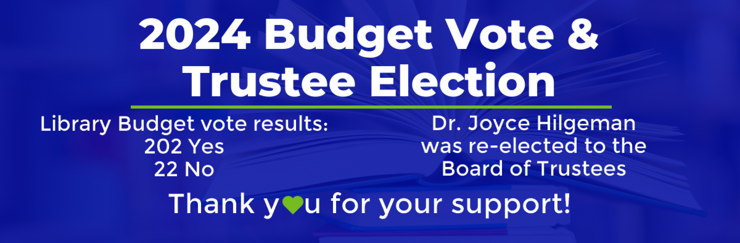 Image for "2024 Budget Vote & Trustee Election"